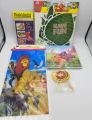 LION KING THEME SET FOR BIRTHDAY PARTY ( INVITATION CARDS , CUTOUT BANNER , 1 TABLE COVER , 10 CUPCAKE TOPPERS AND 10 NAPKINS ). 