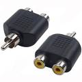 RCA Audio Video Splitter Adapter Y Splitter RCA Male to 2 RCA Female, 1RCA Male To 2 RCA Female Adapter, 2RCA Female to 1RCA Male Adaptor. 