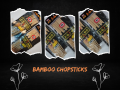 Pack of 4 & 2 Pairs-Stylish Reusable Bamboo Chopsticks. 