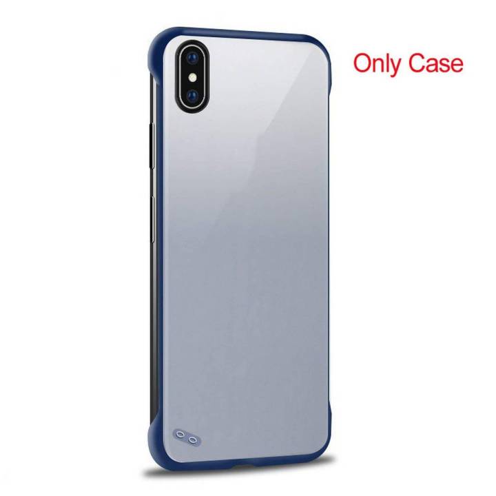 Samsung Galaxy A30 Frameless Case PC Case Hard Transparent Matte Back Cover For Samsung Galaxy A30 Phone Case - Red