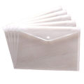 Pack of 5 | Clear Filing Document Folders | Transparent Filing Envelopes | Waterproof Plastic Envelopes | File Holder Filing Document | Poly Envelope with Snap Button Closure for A4/FC paper. 