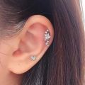 Helix Piercing Earrings For Women Cartilage Stud Earring Targus Helix Lobe Flat Ear Piercing Zircon Stainless Steel Jewelry 1PC. 