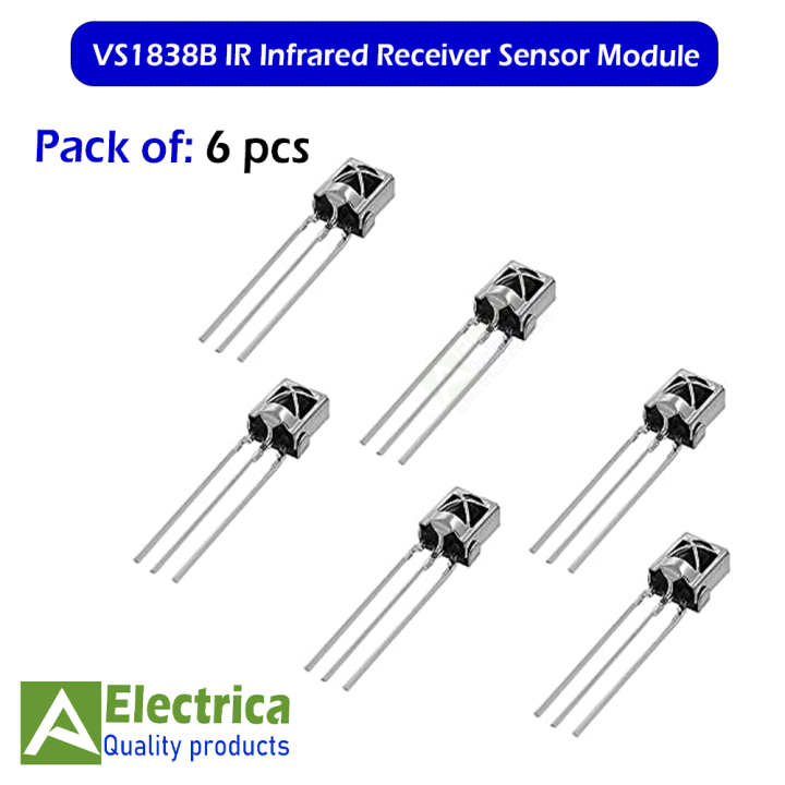 IR Infrared Receiver Sensor Module 1838 TL1838 VS1838B 38Khz Diode by Electrica