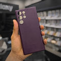 Samsung Galaxy S22 Ultra Leather Back Cover - Burgundy. 