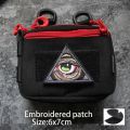 Full Embroidery Anime Patch Two-dimensional Girl Eyes Half Face Personality Armband Tactical Bag Sticker Custom Patch. 