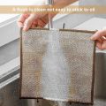 10-Pack Non Scratch Dish wash Cloths for Kitchen  Double Layer Scrubber Dish Cloth for Utensils  Reusable Mesh Wire Cloth for Kitchen  Metal Wire Cleaning Cloth. 