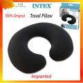 Intex Neck Pillow Travel Pillow inflatable travel pillow neck pillow U shape 68765 high quality flocked material NOTE random color will be delivered. 