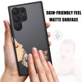 【AmbitionmA】Cute Cat Refuse to kiss Matte Clear Coque For Samsung S23 5G Case Galaxy S20 S21 FE S22 Ultra S10 Lite S8 S9 Plus Silicone Cover. 