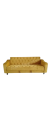 Sofa Combed Aram Design  3 Seater Stylish Emboss Tufting  Yellow Valvet & Colour Can be Customised {{ Special offer } Available. 