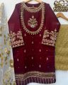 Stylish Stone Work Embroided Kurti 3 Piece Suit for Women Wedding Dresses for Women. 