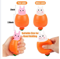 Carrot-Rabbit Squishy Anti Stress Funny ADHD Squeeze Toys Squishes Carrot Rabbit Fidget Toys Pop Up Squishy Rabbit in Carrot Stress Relief for Kids & Adult Tricky Funny Novelty Toy. 