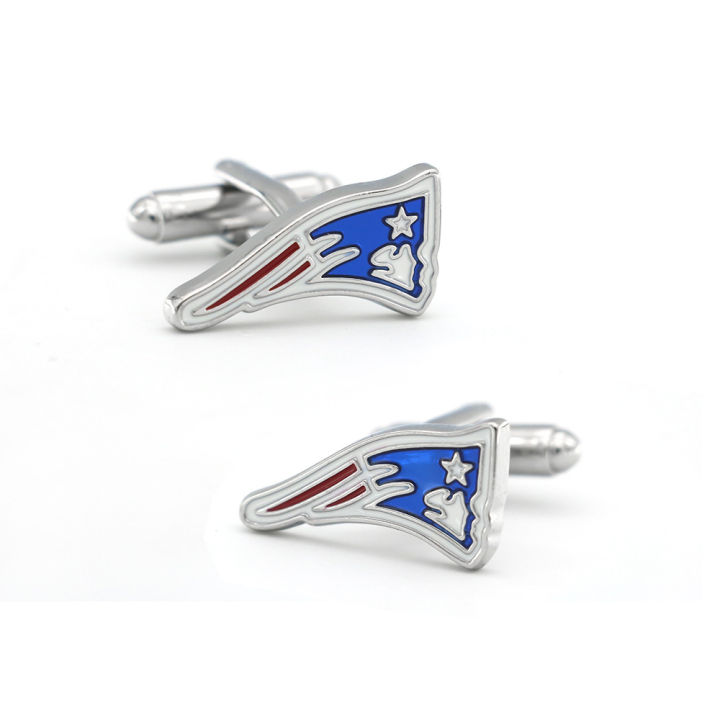 Aurvora 【Quality Pure Copper】Personality Fun Men's Sports Jewelry New England Patriots Olive Team Cufflinks