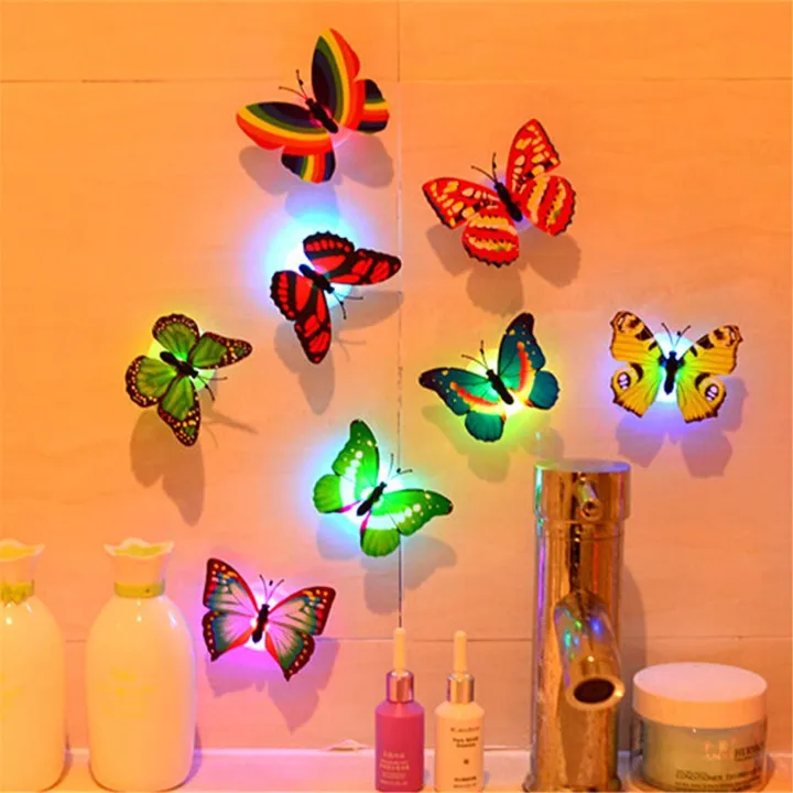 Pack%20of%202%20Wall%20Stickers%20Butterfly%20LED%20Lights%20Wall%20Stickers%203D%20House%20Decoration%20-%20Image%204
