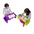 New Durable Assorted Color Kids Plastic table Lap Tray Plastic Study Table for Kids Sturdy Multi Purpose Large Student Laptop table desk Portable Children Activity Tray. 