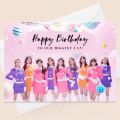 Twice Birthday Card K-Pop Greetings Invitation Card. 