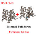 2set Full Screw Set For iPhone X XS XR 11 12 Pro Max Mini 7 8 Plus Mobile Accessories Inner Bottom Complete Screws Repair Parts. 
