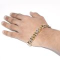 Excellent and Fine Quality golden and Selvar Plated Bracelet for men - No color Faded. 
