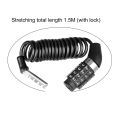 Password Bicycle Locks Rust-proof Cable Combination 4 Code Bike Lock. 
