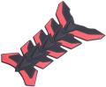 Motorcycle Fuel Tank Decals 3D Rubber Protector Pad Sticker Red. 
