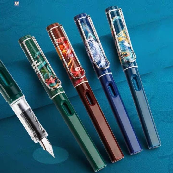 Childrenworld Retro Pen Vintage Chinese Fountain Pen Ink Capsule Smooth Writing Stationery for Students Replaceable Stylish Ideal for Southeast Asian Buyers Durable Pen