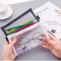 Pencil Bag Transparent Mesh School Pencil Case Large Capacity Nylon Pen Bag Case for Office Supplies Cute Stationery Kids Gift. 
