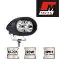 Oval Cree Led 20W Motorcycle Additional LED Lights, 20 W Round LED Front Headlights Anti-Fog 12 V 24 V Motorcycle LED Spotlight 1800 LM Additional Headlights Universal Fitment Special Edition Product Fits Ybr 125cc, Honda CG125cc, Honda CD 70cc ETC. 
