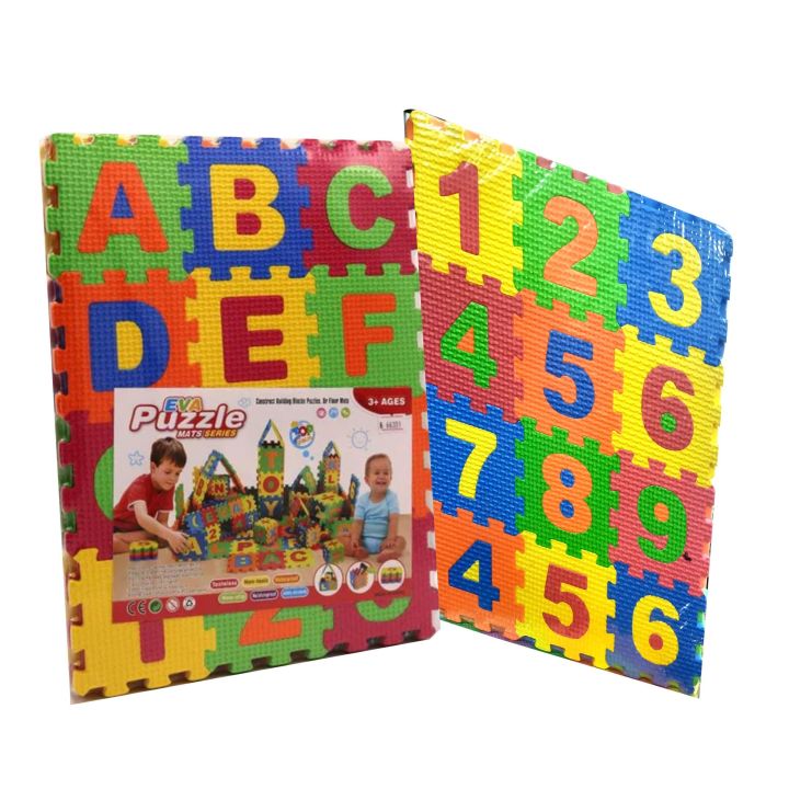 ABC and 123 Kids Learning Eva Puzzle Foaming Mat 36 pcs Puzzle Set