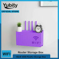 (Purple) Wall-mounted router box Office Media Decor Console Wifi Wifi box Wireless storage boxes Rack Bracket Hangings Wall Shelf. 