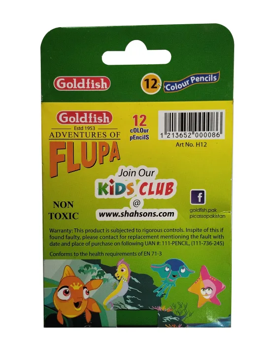 Goldfish%20Flupa%2012%20Colour%20Half%20Size%20Pencil%20Cardboard%20Packet%20(01%20Pack)%20-%20Image%203