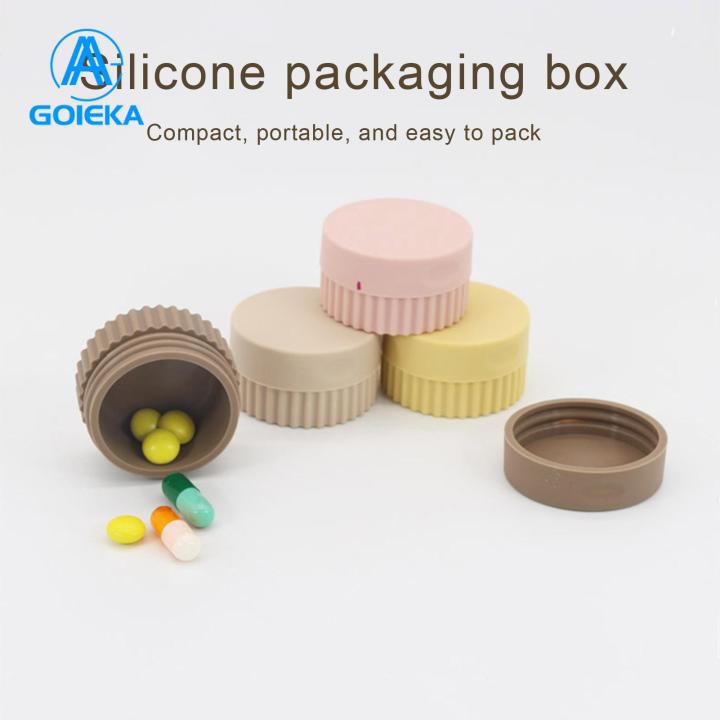 GOIKEA Silicone Storage Box Compact Silicone Travel Storage Box for Jewelry Cosmetics Space-saving Multi-purpose Organizer Case Silicone Travel Case