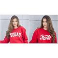 CLOTHING GARMENTS Pack of 2    Red Squad and Red Pepsi Colo Printed Sweatshirts For Women. 