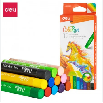 Deli Oil Pastel 12 colors / ColoRuns oil pastel EC20200