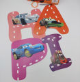 CARS THEME HAPPY BIRTHDAY BANNER PARTY DECORATION BIRTHDAY BANNER. 