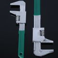 Portable Carbon Steel Multi Functional F-type Wrench Chrome Plated Silver Universal Pipe Pliers Green Right Angle Adjustable Wrench Worker. 