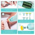 6 in 1 Electric Baby Nail Trimmer with LED Light – Safe & Gentle Nail File Kit for Newborns, Infants & Toddlers – Portable Baby Nail Clippers and Manicure Set with 6 Grinding Heads – Quiet Motor, USB Rechargeable Nail Cutter Machine for Babies. 