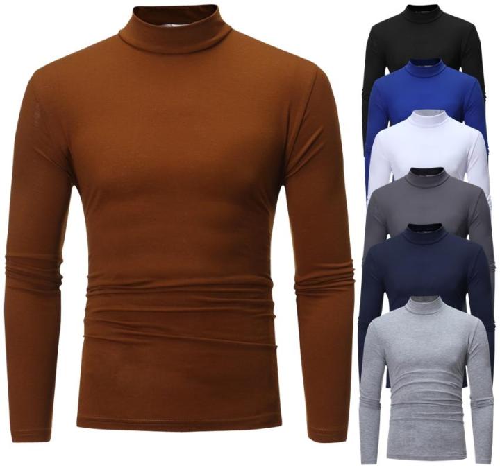 The Trends Mens Casual Turtle Neck Pullover LONG SLEEVE Fleece Fabric