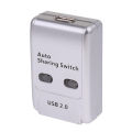USB 2.0 Mini-Auto Sharing Hub With Two Ports For Computer PC Printer. 