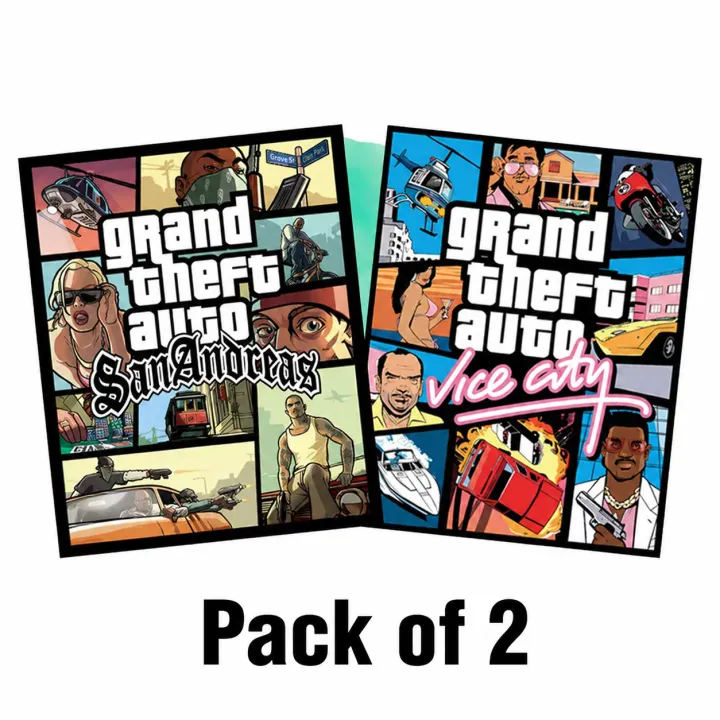 Pack Of 2 GTA San Andreas GTA Vice City Combo Pack For PC Full pack-of-2-gta-san-andreas-gta-vice-city-combo-pack-for-pc-full