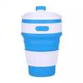 Portable Coffee Cup Collapsible BPA Free Food-Grade Silicone Pocket-Sized Travel Mug With Lid - 350ml. 