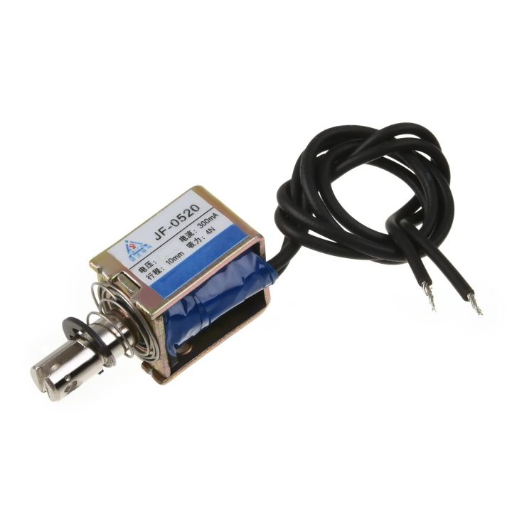 Solenoid JF-0520 6V 300mA 4N/10mm Pull Push Type Open frame
