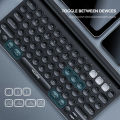 Victsing USB Wireless Keyboard, Dual Mode Bluetooth Keyboard with Integrated Holder for iOS, Mac, Windows and Android. 