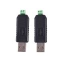 2x PC USB to RS485 RS-485 interface converter Serial adapter compatible + PLC ， Black converter adapter. 