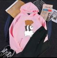 We Bare Bears Printed Fleece Full Sleeves Pull Over Hoodie & Trouser For Women & Girls. 