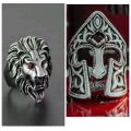 Pack of 2 Men's Kayi Obasi Flag Ottoman Empire Ring Cool Stainless Steel Fashion Square Gold Rings Jewelry For Men. 