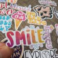 10 Pcs Colorful Water Color Text Stickers 2.0 Pack for Laptop Desk Notebook Phone DIY Stickers - JangoMango Store. 