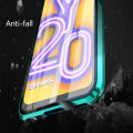 Biruiqu For VIVO Y12A Y20 Y20s Y12s Y20S G Magnetic Absorption Case Metal Frame Shockproof Double Sided Tempered Glass Magnetic Case Cover. 