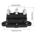 For Winch Motor Reversing Solenoid 12V DC Contactor Relay Switch Intermittent Duty 6 Terminals 214-1231-A11 Replacement Parts Accessories. 