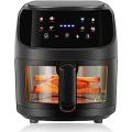 New Silver Crest 8Litre Visual Digital Air Fryer - Digital Colour Touch Screen - Visible Glass Window Air Fryer - 2400W - Multicolour. 