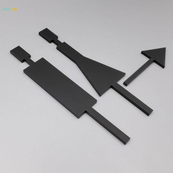 Male Female Toilet Sign Toilet Door Sign Washroom Adhesive Durable Bathroom Door Signage Decor Restroom Signage for Office Decor