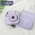 Camera Storage Bag Stylish Faux Leather Camera Bag Protection Case for Fuji Polaroid Mini12 Vertical Camera Case. 